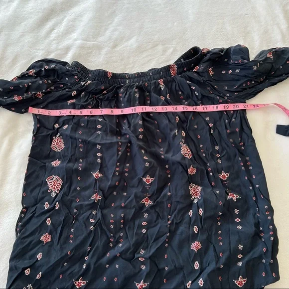 Faithfull The Brand RARE Polonia Off The Shoulder Blouse in Desert Oasis - Picture 7 of 10